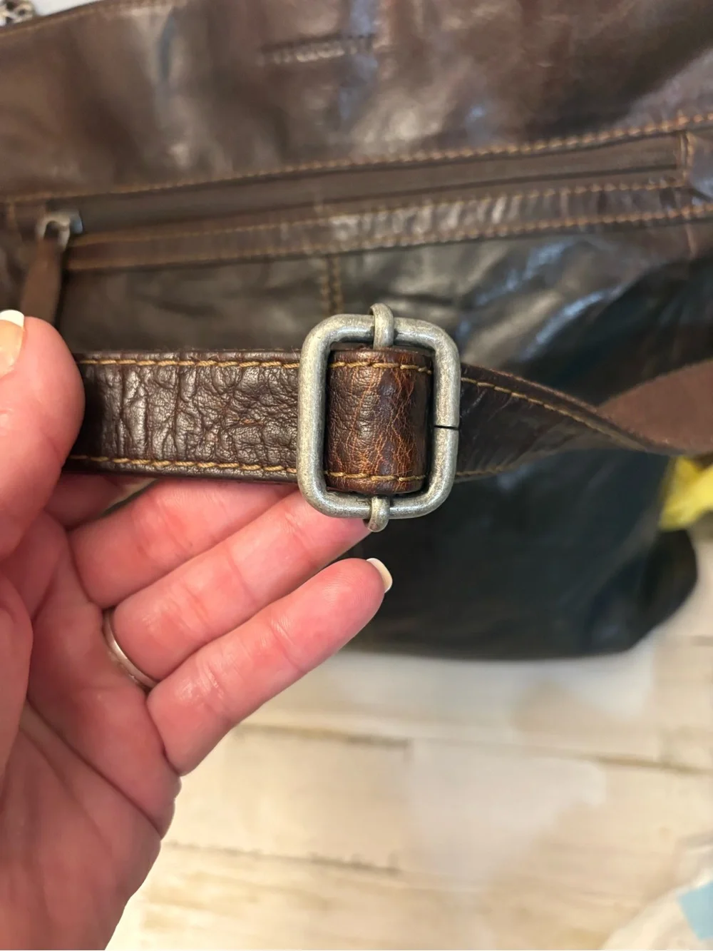 Jack George’s Voyager Leather Stained Buffalo Crossbody Bag Excellent Condition